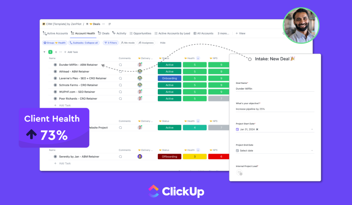 ClickUp vs. Teamwork.com - ClickUp View for Multiple Projects (2)