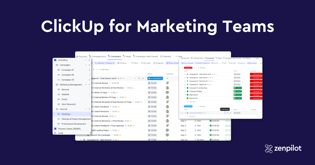 Clickup for Internal Marketing Teams